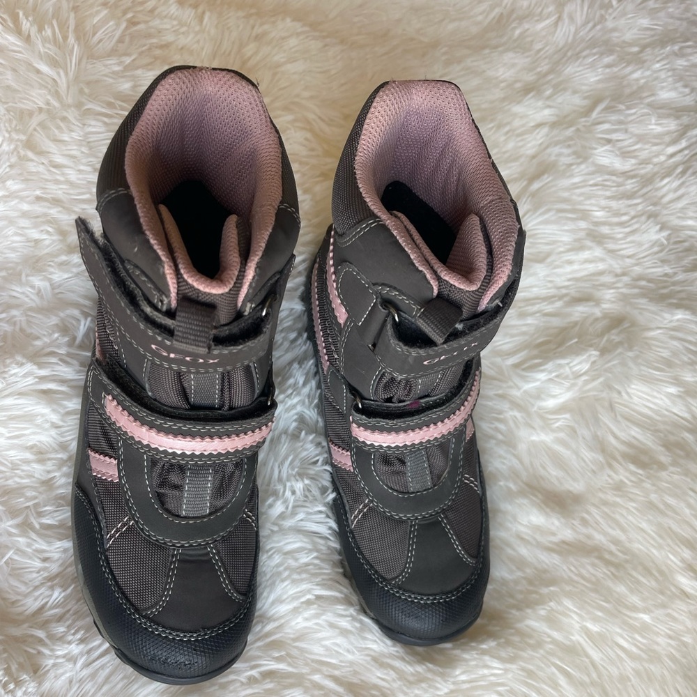 GEOX, winter boots, pink & grey, size US 13